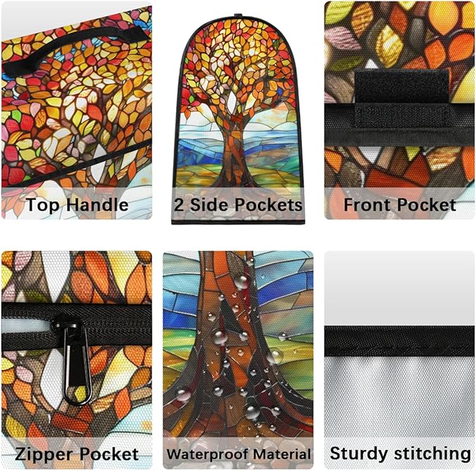 cfpolar Kitchen Aid Mixer Cover Compatible with 6-8 Quarts Tree Of Life Pattern Stand Mixer Cover Kitchen Aid Mixers Accessories Appliance Organizer Bag Dust Covers with Zipper Pocket