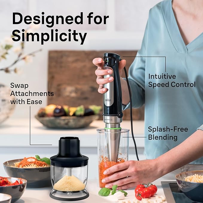 Braun MultiQuick MQ7025X Hand Blender Faster Finer Blending