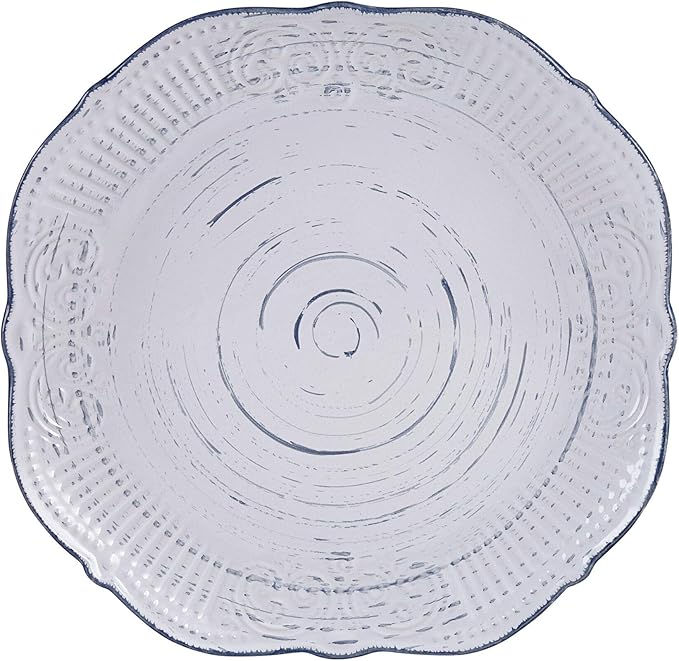 Pfaltzgraff Isabella 16-Piece Stoneware Dinnerware Set Service for 4 - Handpainted Unique Glazed Finish - Includes Dinner Plates Salad Plates Bowls Mugs - Dishwasher &amp Microwave Safe (Gray)