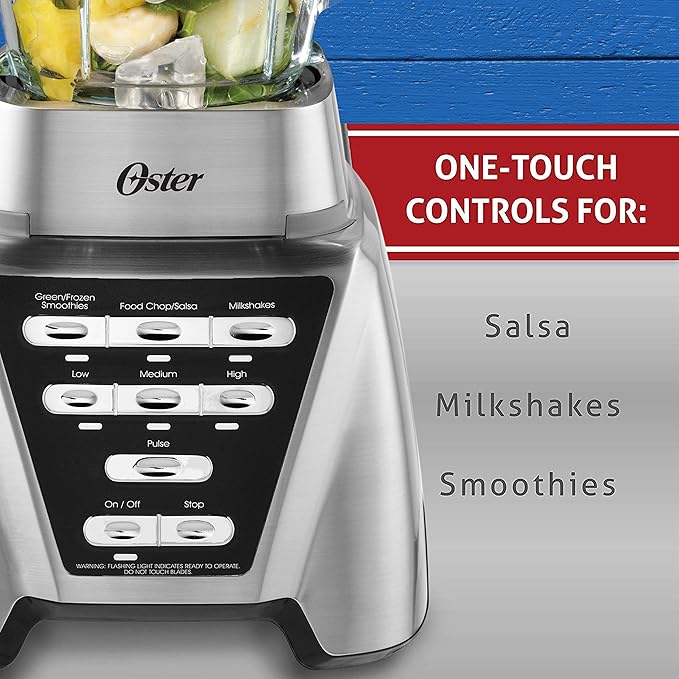 Oster Blender | Pro 1200 with Glass Jar + Oster 2-Slice Toaster Touch Screen