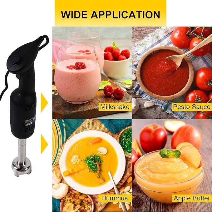 Horoper Immersion Blender Handheld 270W 6000-20000RPM Multi-Purpose Electric Hand Blender with Stainless Steel Blades for Baby Food Soups (#1)