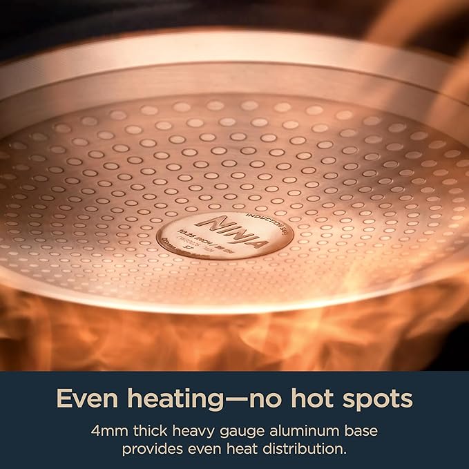 Ninja Ceramic Pro 7-Piece Cookware Set Non-Stick Pots &amp Pans Set with Glass Lids Nontoxic PTFE Free Ceramic Coated Oven Safe All Stovetops &amp Induction Compatible Stone CW39007ST