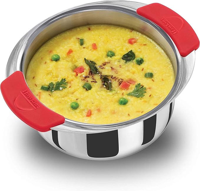 Hawkins 1.5 Litre Metro Patila Triply Stainless Steel Tope Induction Bhagona Tapeli Silver (SSP15)