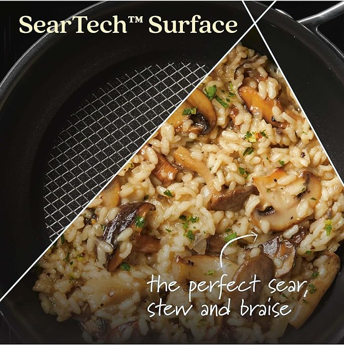 Anolon X - SearTech Nonstick Saucier Induction Cooktop Compatible (2.4L/2.5qt)