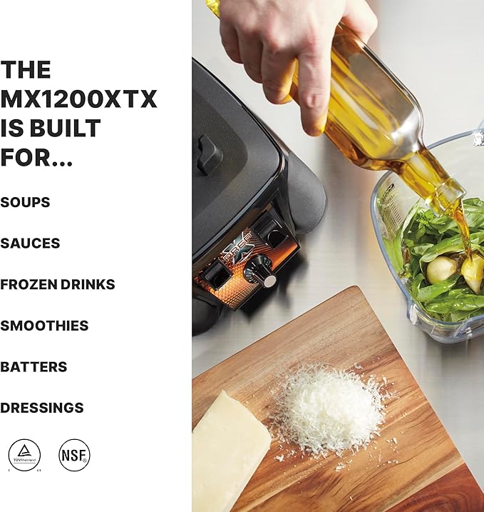 Waring Commercial MX1200XTX 3.5 HP Blender with Variable Speed Dial Controls and a 64 oz. BPA Free Copolyester Container 120V 5-15 Phase Plug