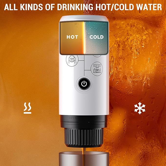 Asixxsix Portable Espresso Maker 120ml Cordless Rechargeable Travel Coffee Maker Automatic Shut Off 17 Bar Pressure Electric Capsule Coffee Machine for Outdoor Home Office Car Camping