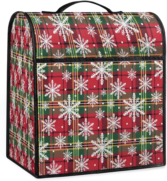 cfpolar Kitchen Aid Mixer Cover Compatible with 6-8 Quarts Christmas Snowflakes Xmas Stand Mixer Cover Kitchen Aid Mixers Accessories Appliance Organizer Bag Dust Covers with Zipper Pocket