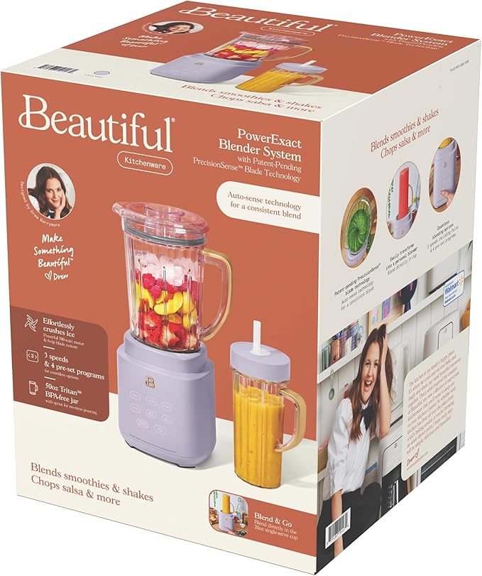 PowerExact High-Performance Blender System with Touch Controls Multiple Speed Settings Sleek Design Ideal for Smoothies Shakes and Hot Soups - Blac Sesame (Lavender)