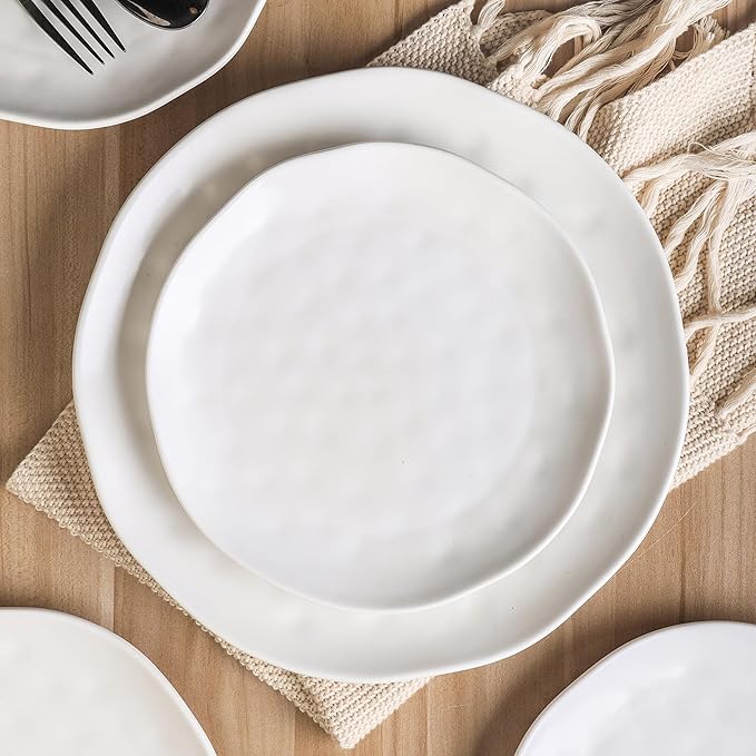 Stone lain Ivy Porcelain Dinnerware Set 24-Piece Service for 6 White