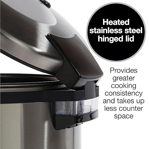 Proctor Silex Commercial 37540 Rice Cooker/Warmer 40 Cups Cooked Rice Capacity Nonstick Inner Pot Hinged Lid Stainless Steel Housing Conforms to NSF