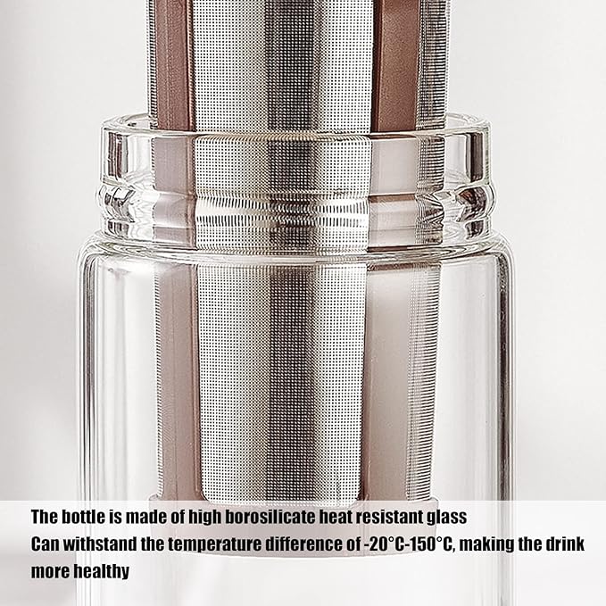 Cold Brew Coffee Maker 1000Ml Double Layer Glass with Stainless Steel Filter Cold Brew Coffee Pot for Home
