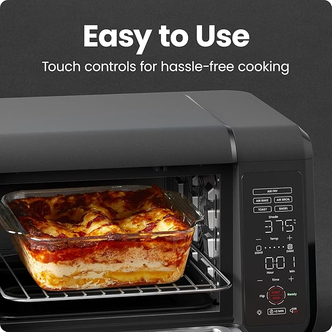 Chefman Air Fryer Toaster Oven Combo Countertop Oven for Quick &amp Healthy Meals Bake Broil Air Fry Toast and Bagel Functions 450°F Max Temp 4 Slice Toaster Oven Air Fryer Combo