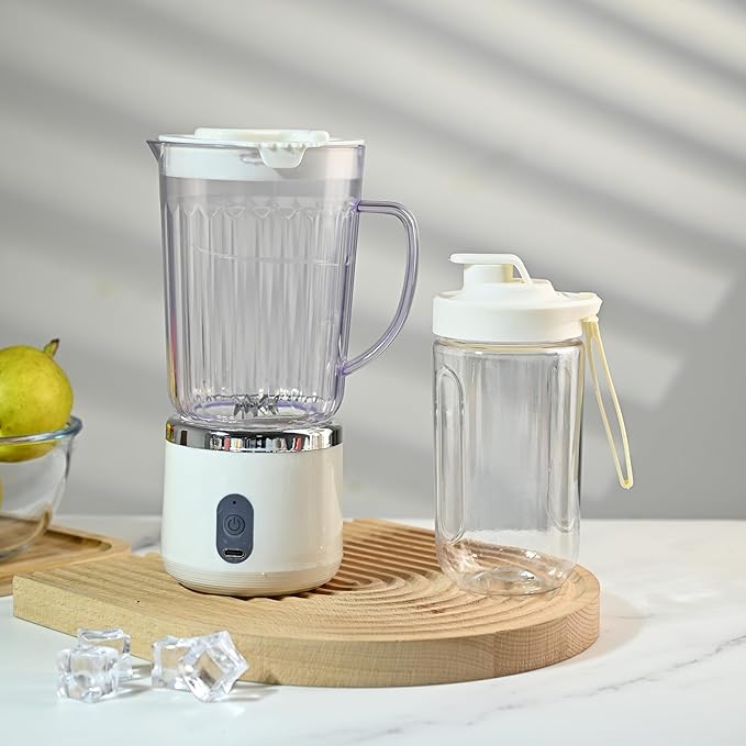Upgraded Electric Juicer: Wireless &amp Portable 800mL Desktop Blender with High Power Detachable Cup &amp Easy-Clean Design. Ideal for Fresh Homemade Juices Perfect for Home Kitchens and Offices