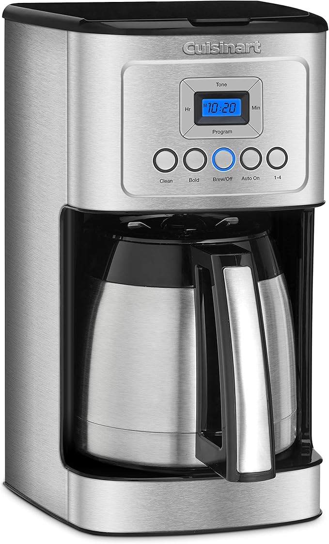 Cuisinart Coffee Maker 12 Cup Programmable Drip with Carafe Stainless Steel DCC-3400P1 &amp CPT-142BK 4-Slice Compact Plastic Toaster Black