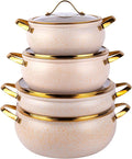 9 Pcs Alum Cookware Set Dishwasher Safe Pots with Lids Aluminum Nonstick Cookware Set