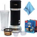 Mr. Coffee Iced Coffee Maker Single Serve Hot and Cold Coffee Maker with 22 ounce Reusable Tumbler Filter and Wholesalehome Cloth