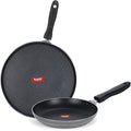SUMEET Aluminium Non Stick Plata Cookware Set (Silver Dosa Tawa - 26.5Cm Dia Tapper pan - 0.6Ltr - 20Cm Dia)