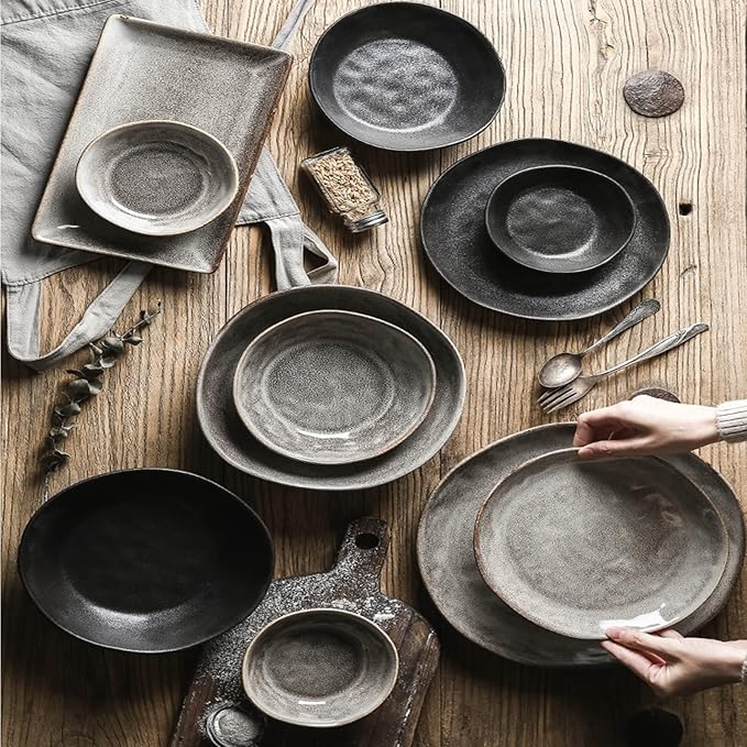 Palace Style Porcelain Dinnerware Sets 32 Piece Dinner Set Plates and Bowls Sets Dishes Set Includes Dinner Plates Dessert Plates