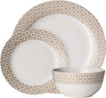 Avie Casablanca 12-Piece Dinner Set - Beige