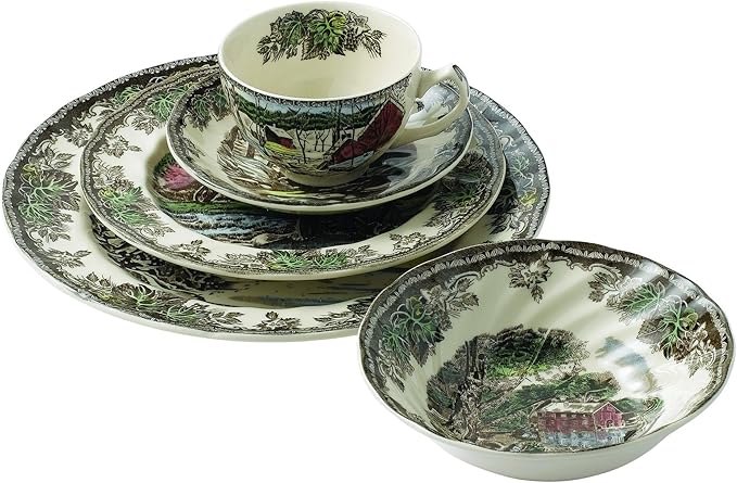 Johnson Brothers Friendly Village 5-Piece Dinnerware Set White 10.5