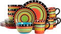 Gibson Elite Feliz Mesa 16-Piece Hand Painted Dinnerware Set Service for 4 (16pc)