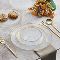 Karaca Milanda Gold Glass Dinnerware Set for 4 People 12 Pieces Transparent Gold