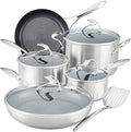 Circulon Stainless Steel Cookware Pots and Pans Set with SteelShield Hybrid Stainless and Nonstick Technology