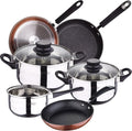 Kitchen Battery 5 Pieces SAN IGNACIO Stainless Steel with Set Moma Pans (20/24/28 cm) in Forged Aluminum Suitable for Induction