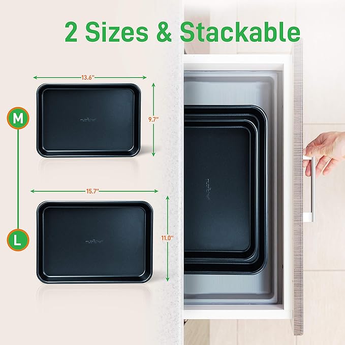 Nutrichef 11 Piece Nonstick Ceramic Cookware Set with Cookie Sheets