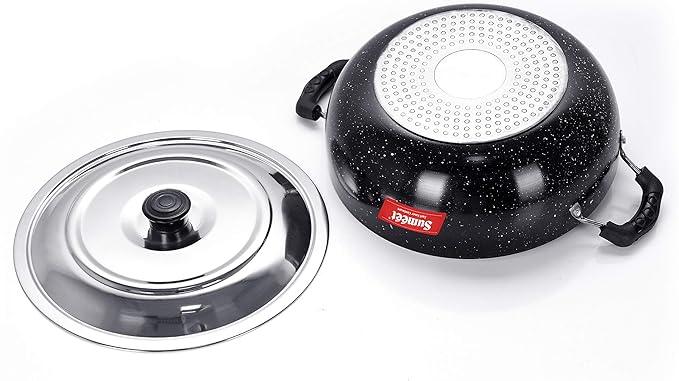 Sumeet NonStick Sparkle Induction Kadhai With Lid 22 cm Dia