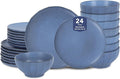 Stone Lain Rio 24-Piece Dinnerware Set Stoneware Blue