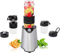 Mironi Personal Smoothie Blender 2-in-1 Single Serve Blender Mini Bullet Blender 500W With 20 Ounce Tritan Sports Bottle and Grinder Cup for Juices Shakes Smoothies and More Stainless Steel