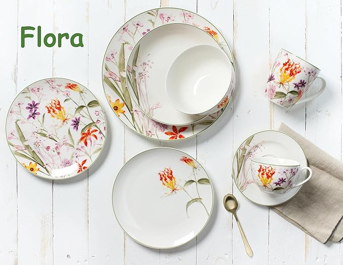 Ritzenhoff &amp Breker Flora 12-Piece Porcelain Dinner Set