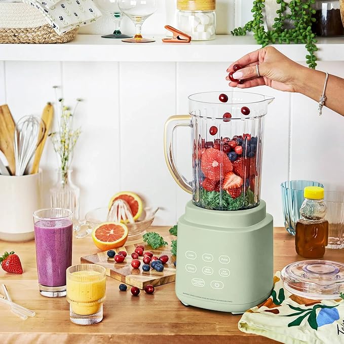 High Power Countertop Blender System with Multiple Speeds Ice Crushing Smoothie and Chopping Functions 50 oz Jar and 20 oz Single Serve Cup (Sage Green)