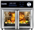 Kalorik Air Fryer Oven Grill MAXX Series 26-Quart with Smokeless Sear Technology Digital Controls Easy-View Door and 22 Smart Cooking Presets Includes Cooking Accessories 1700-Watts Stainless Steel