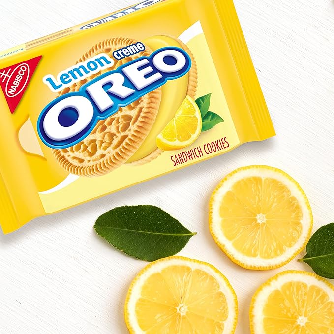OREO Lemon Creme Sandwich Cookies Family Size 12 - 20 oz Packs