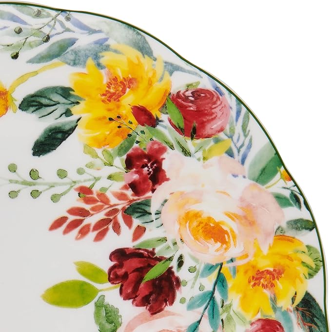 Mikasa Clara Bone China Lightweight Chip Resistant 16 Piece Dinnerware Set Service For 4