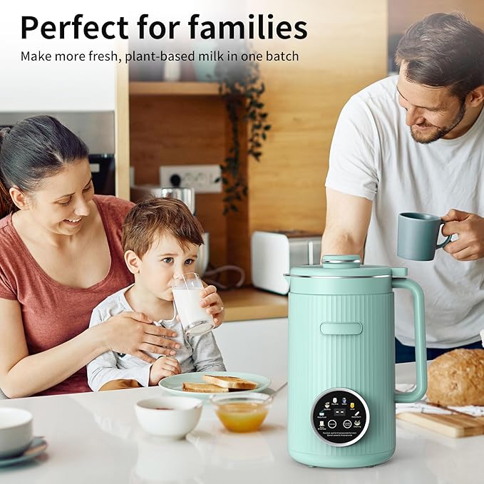VBGK 8 in 1 Nut Milk Maker Blender With 20 Bladers40oz Soy Almond Oat Coconut Plant Based and Non Dairy Beverages Automatic Soybean Machine With Delay Start/Keep Warm/Boil Water/Auto-clean.