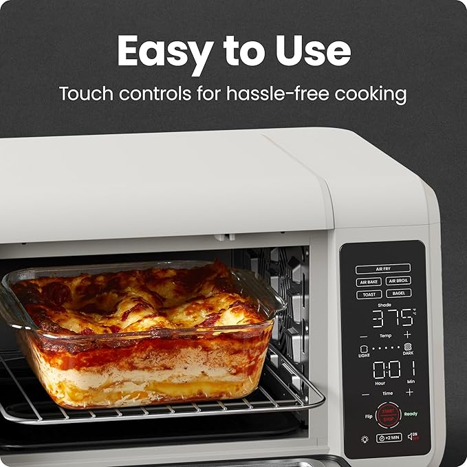 Chefman Air Fryer Toaster Oven Combo Countertop Oven for Quick &amp Healthy Meals Bake Broil Air Fry Toast and Bagel Functions 450°F Max Temp 4 Slice Toaster Oven Air Fryer Combo – Ivory