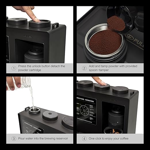 CANDY Portable Espresso Machine with Strap 3 in 1 Coffee Maker One-Touch Operation Rechargeable Cold Brew Up to 60 Cups for Ground Ideal for Camping RV &amp Outdoor Home Heating in Plug-in Mo