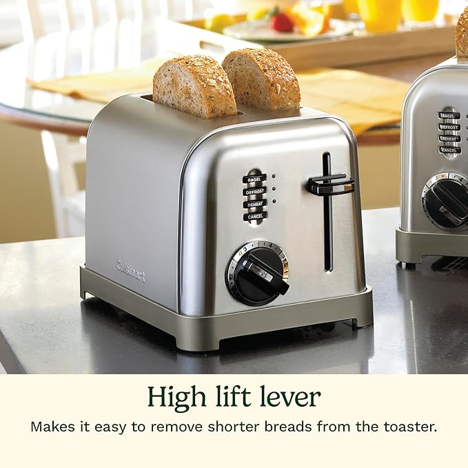 Cuisinart CPT-160 Metal Classic 2-Slice Toaster Brushed Stainless