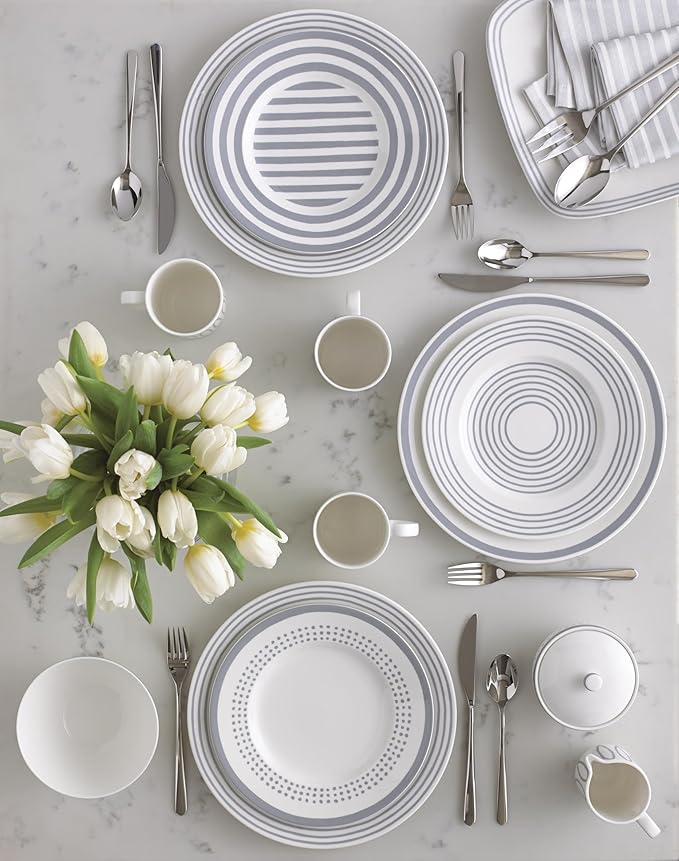 kate spade new york Charlotte Street North 16-Piece Dinnerware Set Taupe/Grey