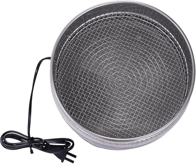 Coffee Bean Cooler 1.3LBS Electric Coffee Bean Cooling Machine Chaff Double Layer Stainless Steel Mesh Cafe Roasting Cooling Machine Silver+Black