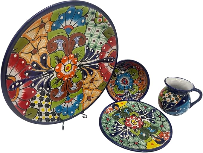 16-Piece Mexican Talavera Dinnerware Set | Handmade Talavera