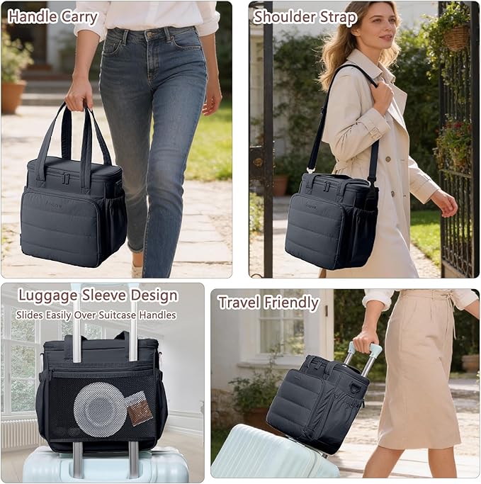 BAGSPRITE Coffee Maker Travel Bag Compatible with Keurig K-Mini Mate Carrying Case for K-Cup Single Serve Coffee Maker Portable Coffee Maker Case with Pod Organizer Mug Pockets &amp Shoulder Strap
