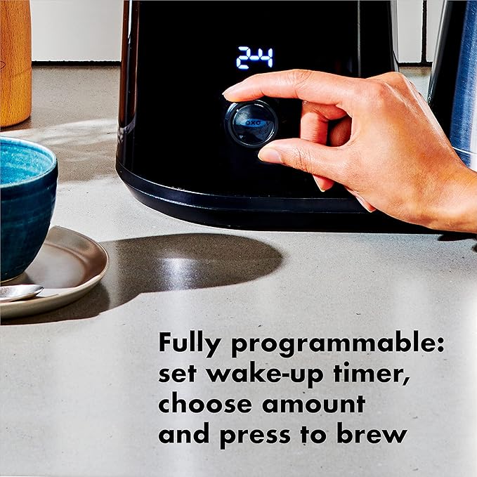 OXO Brew 9 Cup Stainless Steel Coffee Maker &amp BREW Descaling Solution - 14 Fluid Ounce Bottle