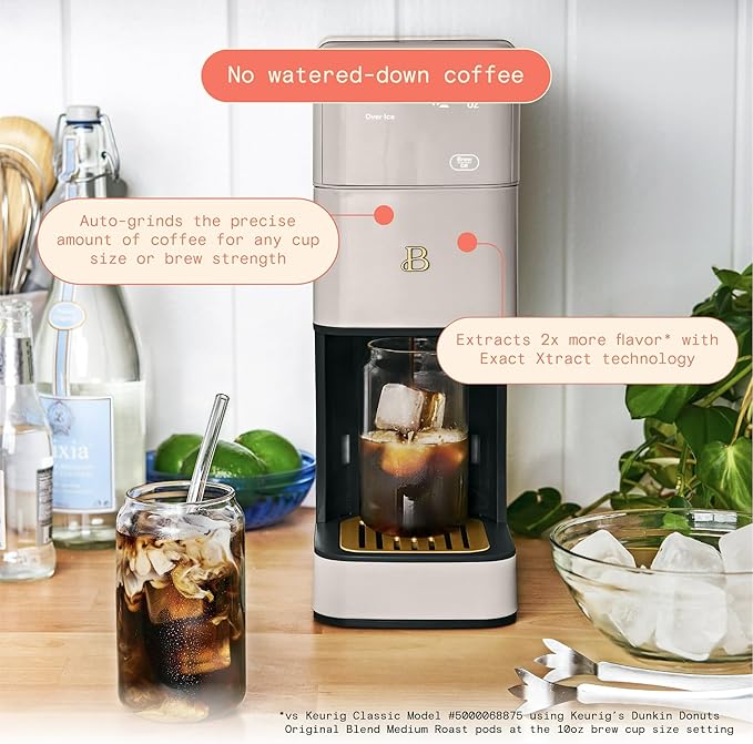 Single-Serve Coffee Maker with Built-in Burr Grinder | Programmable Grind &amp Brew Coffee Machine | 6 Cup Sizes 3 Strength Settings | 64 oz Reservoir &amp Exact-Xtract Technology