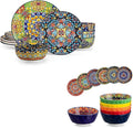 vancasso 12 Pieces Dinnerware Sets Bundles 26oz Cereal Bowls Set of 6
