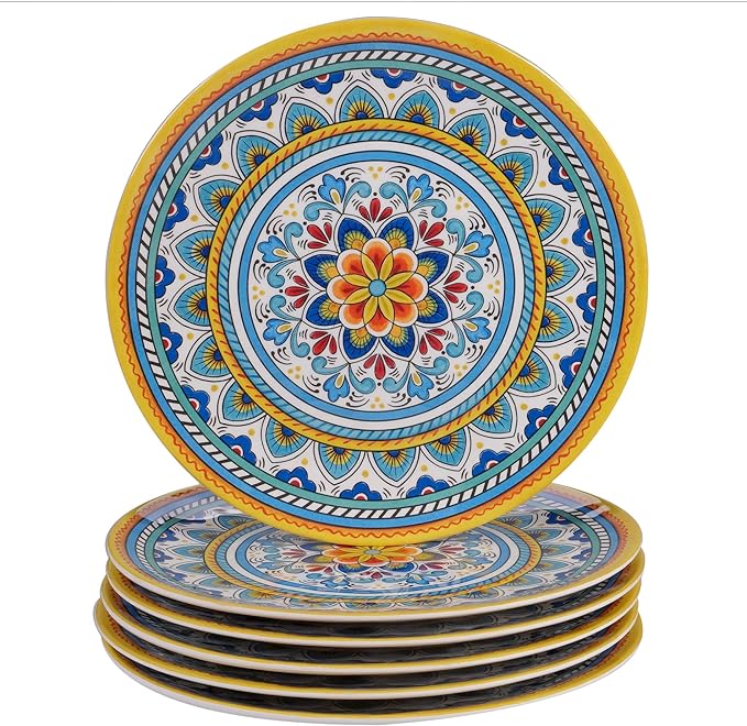 Certified International Portofino 12 Piece Melamine Dinnerware Set Service for 4 Multi Colored