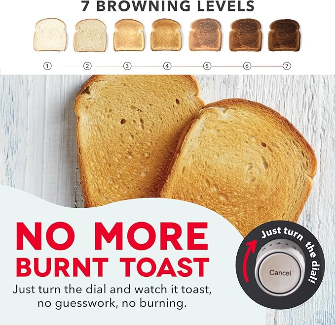 DASH Clear View Toaster: Extra Wide Slot Toaster with See Through Window - Defrost Reheat + Auto Shut Off Feature for Bagels Specialty Breads &amp other Baked Goods - Grey
